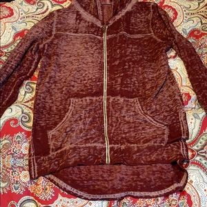 FREE PEOPLE• zip up hoodie